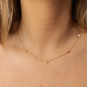 Pendentif diamants naturels ronds 0.30 carat or jaune Celestina